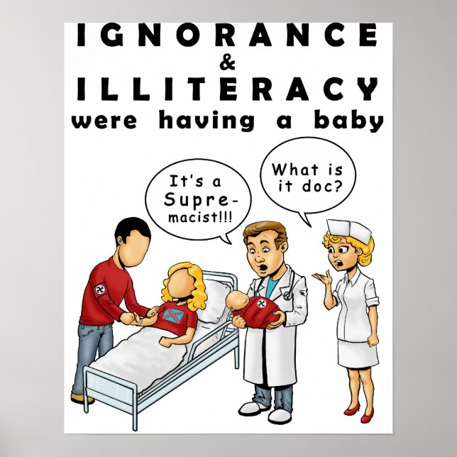 Anti Racism Poster showing the birth of racism (Front)