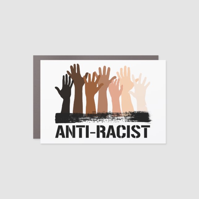 Anti-Racist All Skintones Car Magnet (Front)