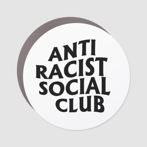 Anti_Racist Club Car Magnet