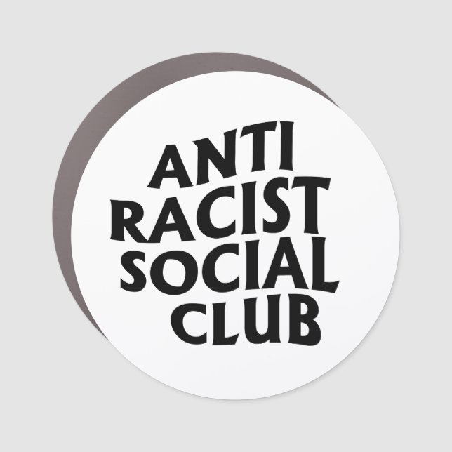Anti-Racist Club Car Magnet (Front)