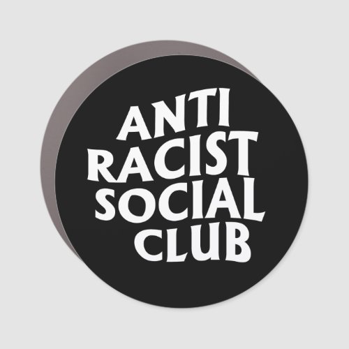 Anti_Racist Club Classic Round Sticker Car Magnet