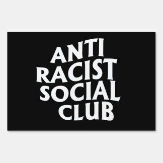 Anti-Racist Club Classic Round Sticker Sign