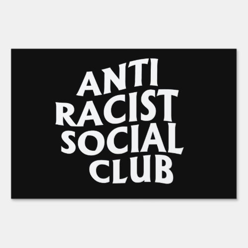 Anti_Racist Club Classic Round Sticker Sign