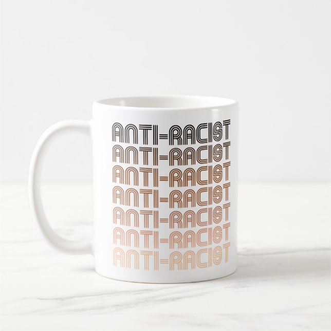 Anti-Racist Pattern Coffee Mug (Left)