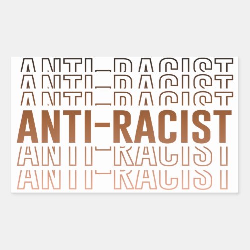 Anti_Racist Pattern Rectangular Sticker