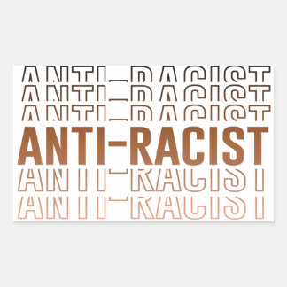 Anti-Racist Pattern Rectangular Sticker