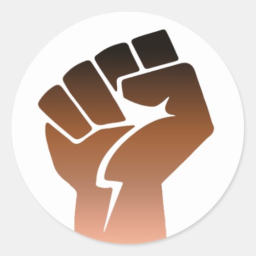 Anti_Racist Resistance Fist Classic Round Sticker