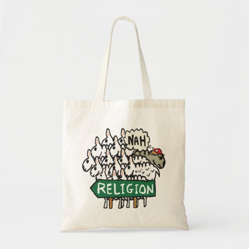 Anti Religion Atheist Sheep Tote Bag