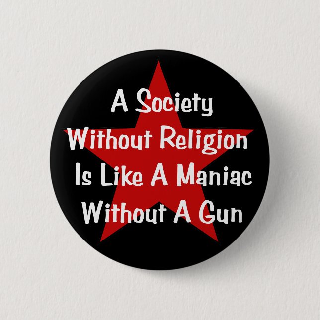 Anti-Religion Quote Button (Front)