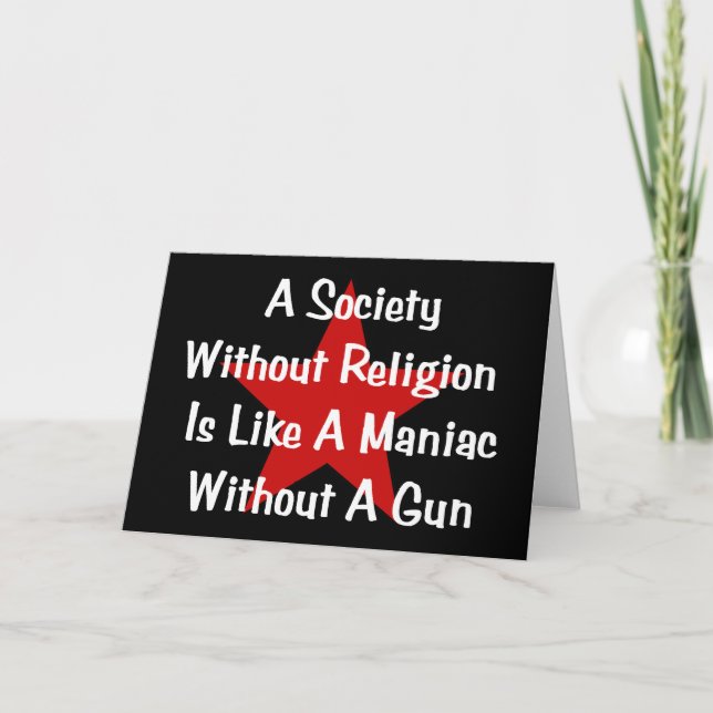 Anti-Religion Quote Card (Front)