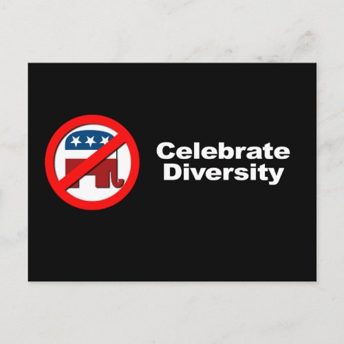 Anti_Republican _ Celebrate Diversity Postcard