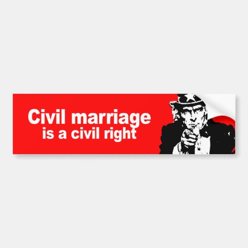 Anti_Republican _ Civil marriage is a civil right Bumper Sticker