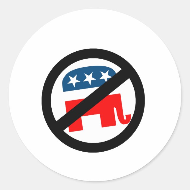 Anti-Republican Classic Round Sticker (Front)