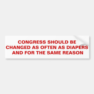 ANTI REPUBLICAN DEMOCRAT CONGRESS BUMPER STICKER