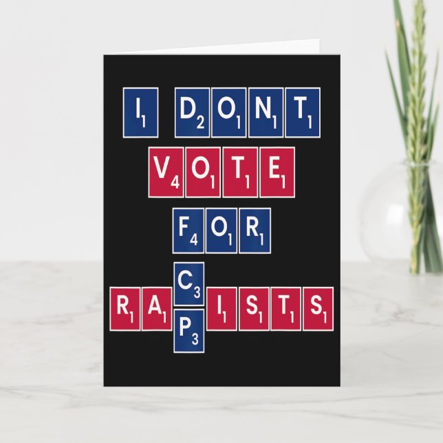 Anti Republican Liberal Equality Vote Blue Progres Card (Front)