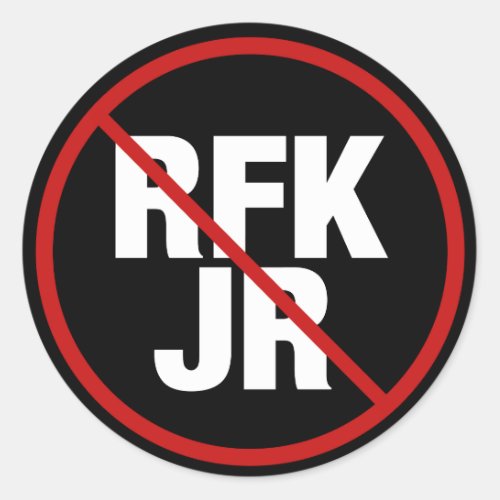Anti RFK Jr Vote Against Robert F Kennedy Classic Round Sticker