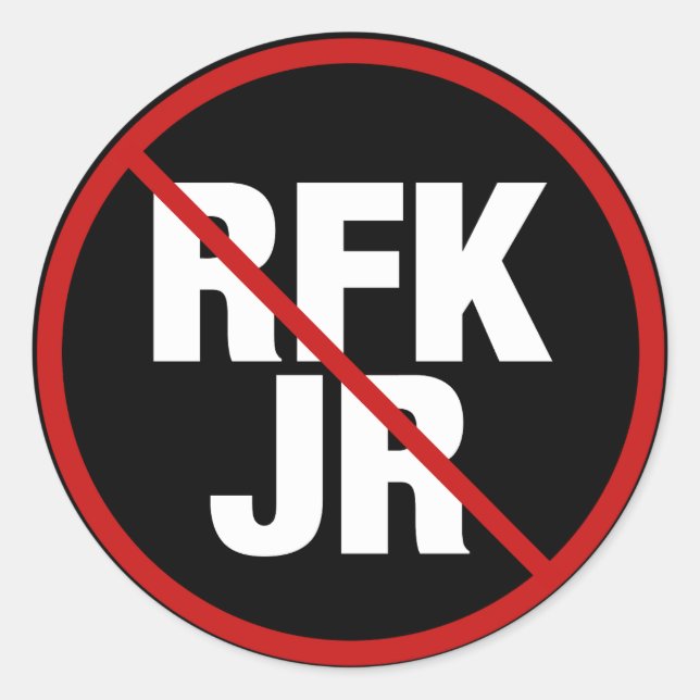 Anti RFK Jr. Vote Against Robert F. Kennedy Classic Round Sticker (Front)