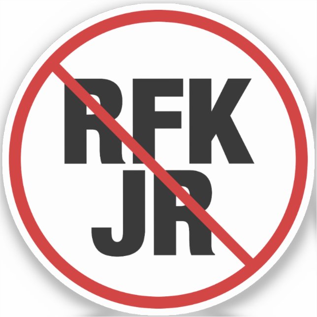 Anti RFK Jr. Vote Against Robert F. Kennedy Sticker (Front)