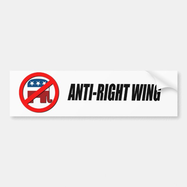 ANTI-RIGHT WING BUMPER STICKER (Front)