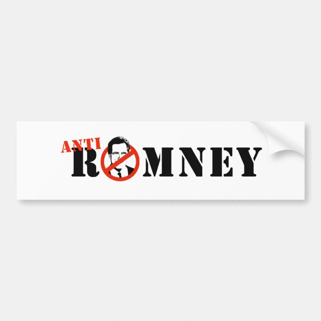 ANTI-ROMNEY BUMPER STICKER (Front)