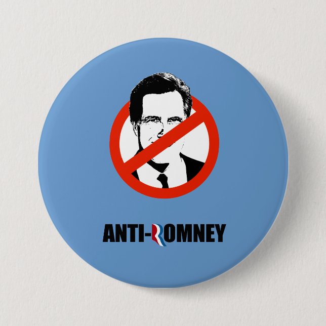 ANTI-ROMNEY -.png Pinback Button (Front)