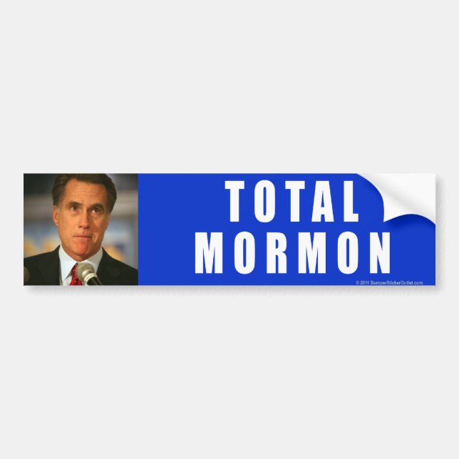 Anti-Romney sticker Total Mormon (Front)