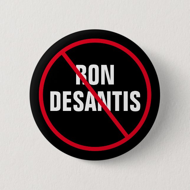 Anti Ron DeSantis Florida Democrat Button (Front)