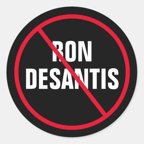 Anti Ron DeSantis Florida Democrat Classic Round Sticker