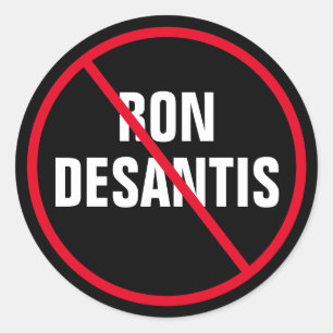 Anti Ron DeSantis Florida Democrat Classic Round Sticker