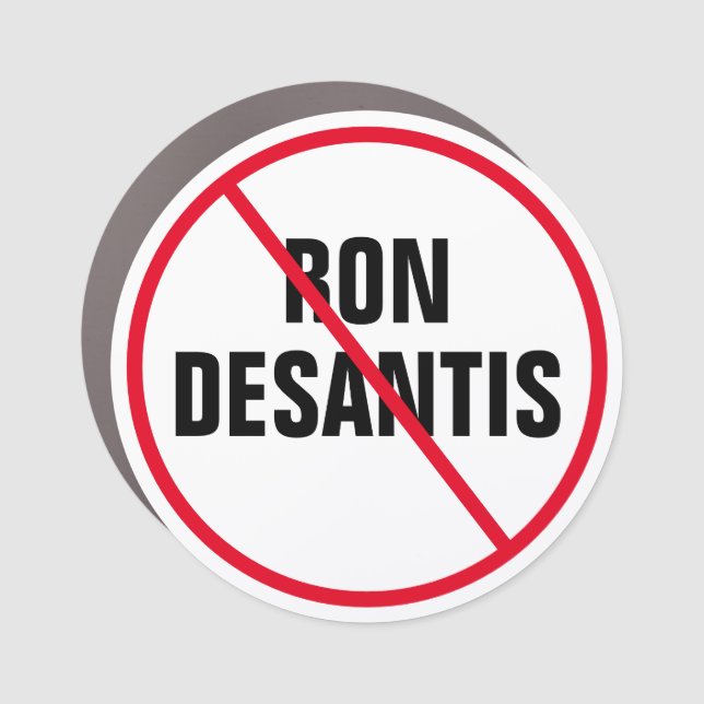 Anti Ron DeSantis Florida Democrat Political Car Magnet (Front)