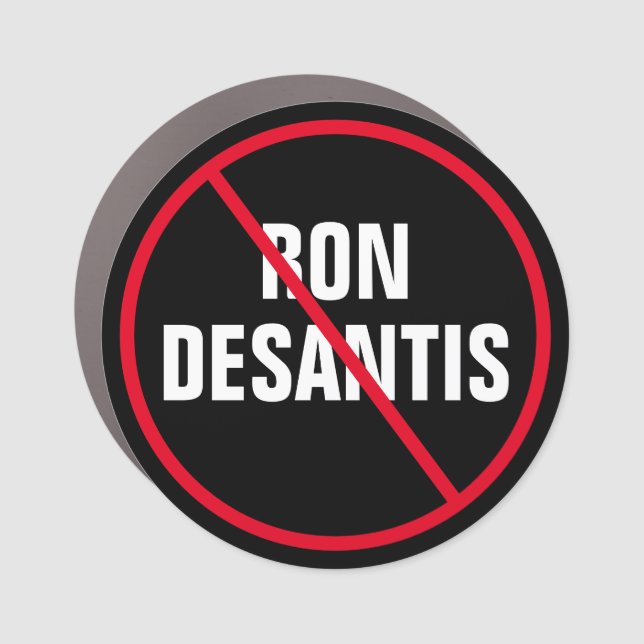 Anti Ron DeSantis Florida Democrat Political Car Magnet (Front)