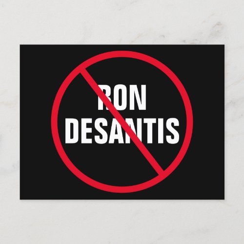 Anti Ron DeSantis Florida Democrat Political Postcard