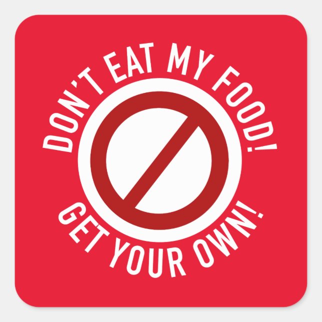 Anti-Roommate Food Stickers (Front)