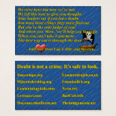 Anti-Scientology Info Card (Org Staff) (Front & Back)