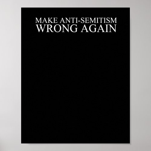 Anti_semitism Wrong Again  Poster