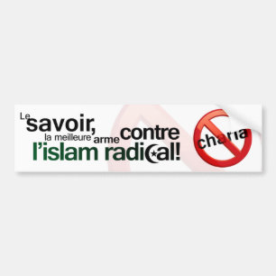 Anti Sharia Bumper Sticker - French