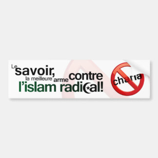 Anti Sharia Bumper Sticker - French