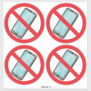 Anti-smartphone vinyl sticker