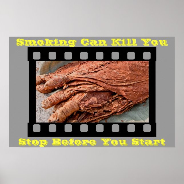 anti smoking posters on Gray (Front)