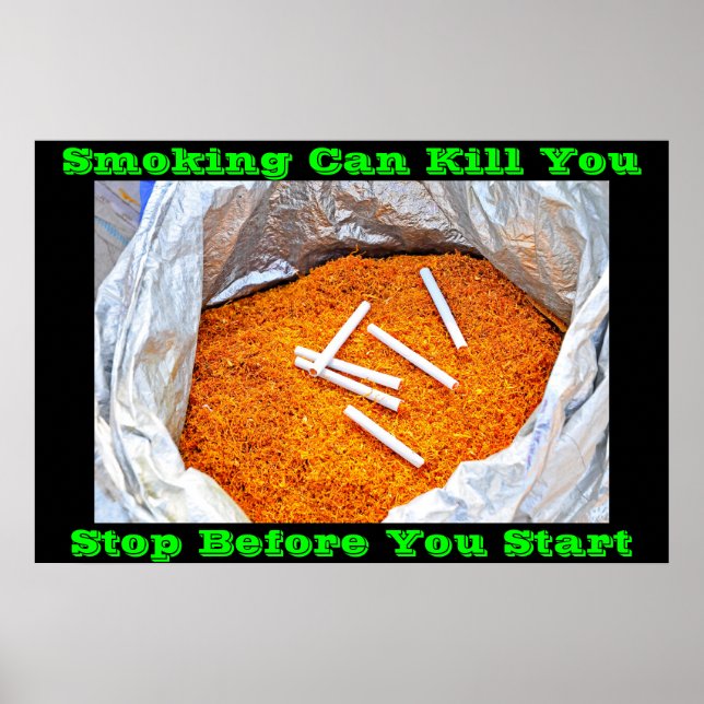 anti smoking posters on Green (Front)
