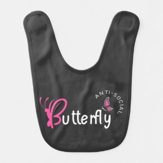 Anti-Social Butterfly Baby Bib
