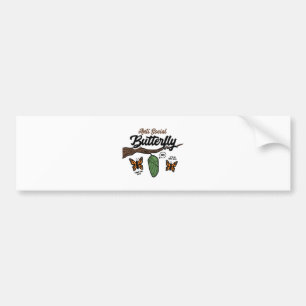 Anti Social Butterfly Bumper Sticker