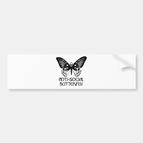 Anti_Social Butterfly Bumper Sticker