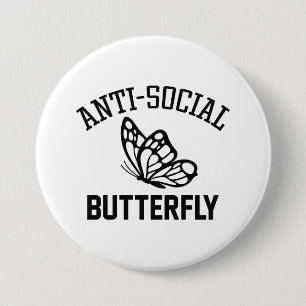 Anti-Social Butterfly Button