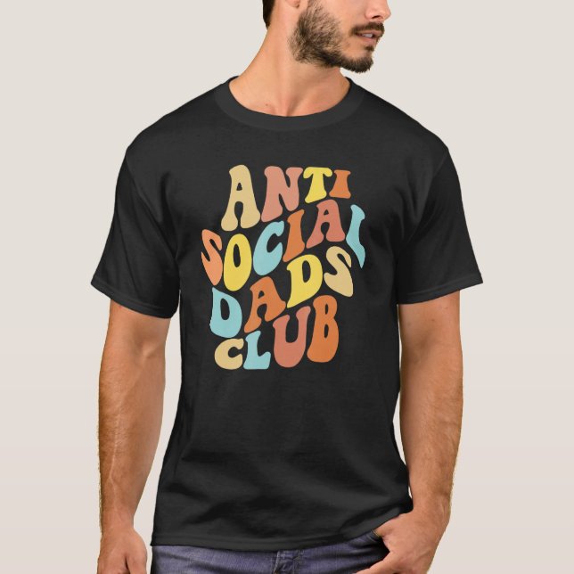 Anti Social Dads Club Introvert Men's Anti-Social  T-Shirt (Front)