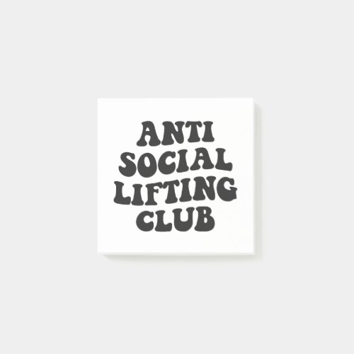 Anti Social Lifting Club Funny Gym Fitness Lover Post_it Notes