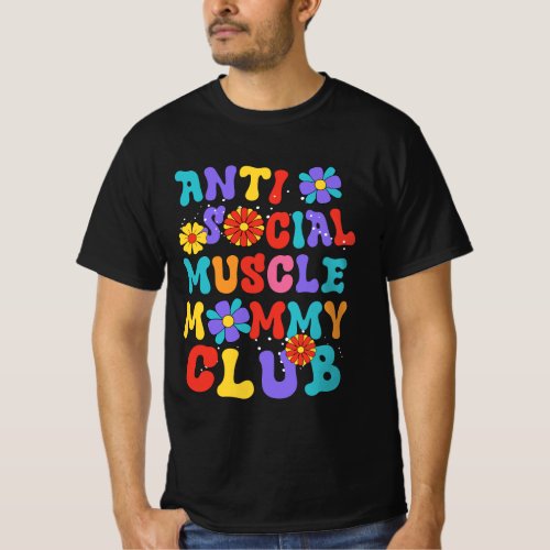 Anti Social Muscle Mommy Club Groovy Pump Cover Gy T_Shirt