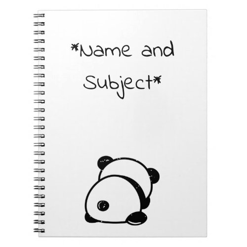 Anti_Social Panda Bear Notebook