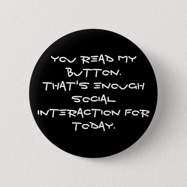anti social pinback button (Front)