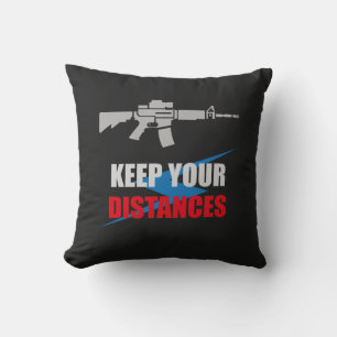 Anti Social Rifle Humor Throw Pillow